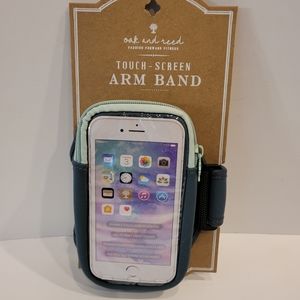 OAK AND REED Fashion Forward Fitness Touch-Screen Phone Arm Band Grey/Mint